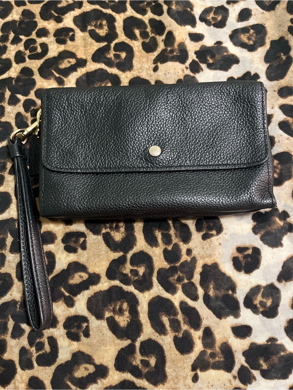 Coach Multi Pocket Leather Wristlet Wallet
